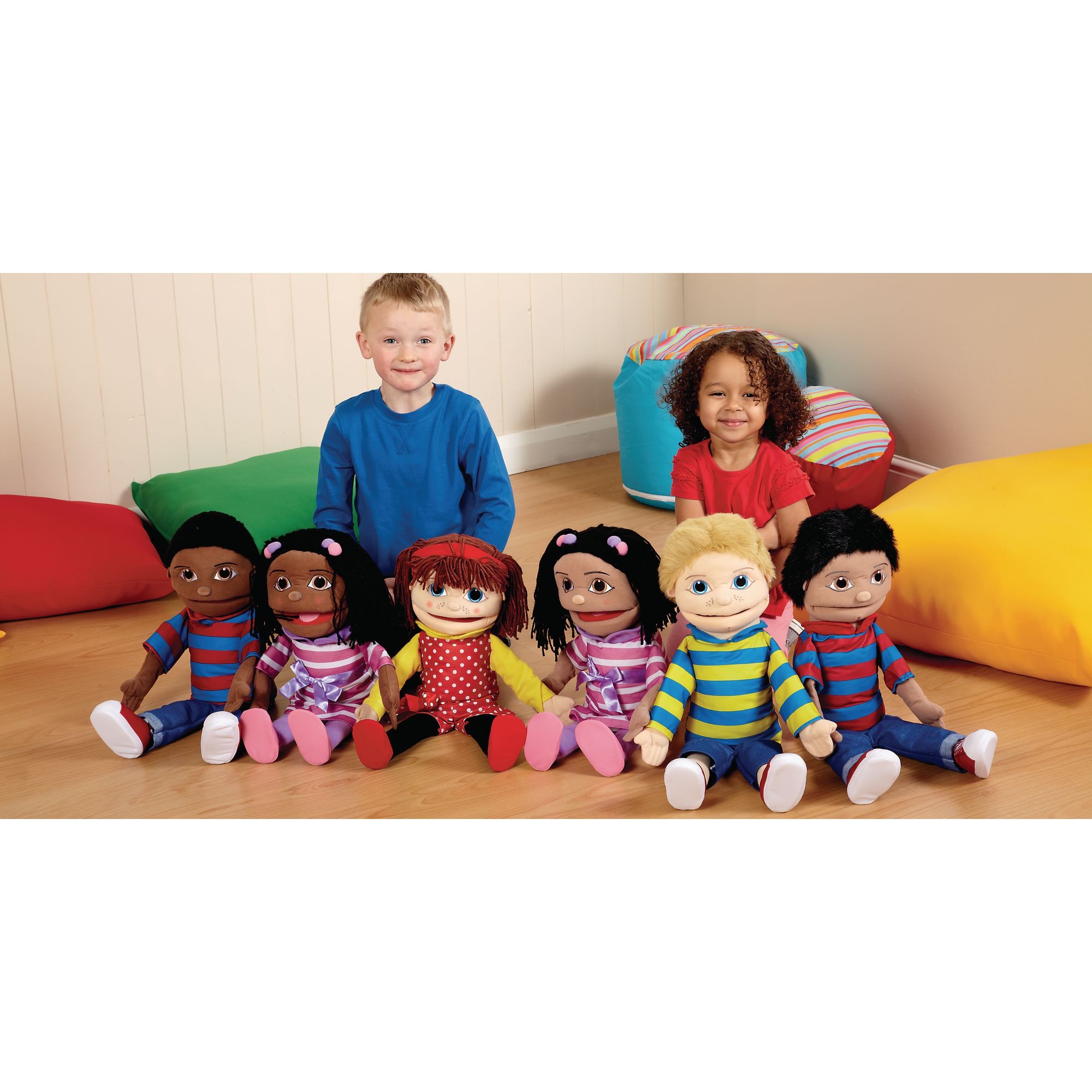Giant Ethnic Hand Puppets - Pack of 6